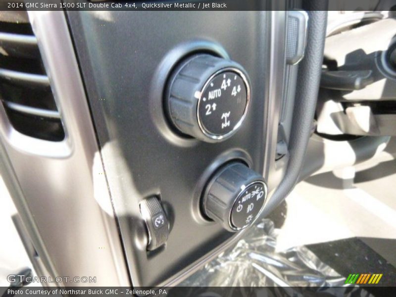 Quicksilver Metallic / Jet Black 2014 GMC Sierra 1500 SLT Double Cab 4x4