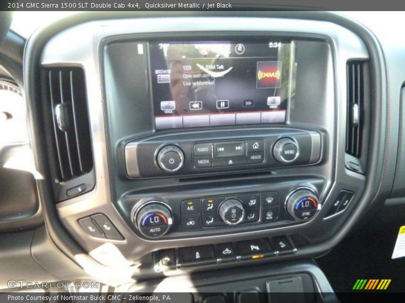 Quicksilver Metallic / Jet Black 2014 GMC Sierra 1500 SLT Double Cab 4x4