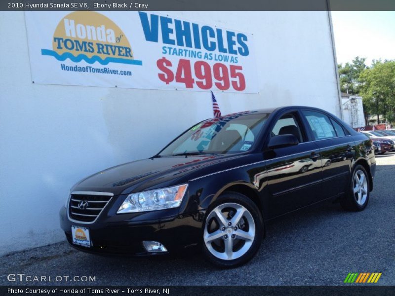 Ebony Black / Gray 2010 Hyundai Sonata SE V6