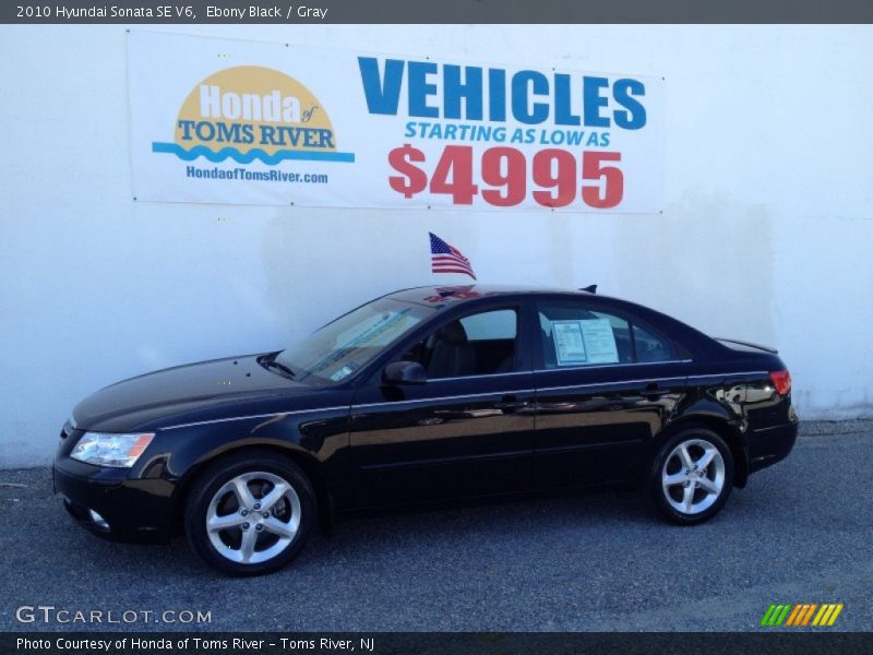 Ebony Black / Gray 2010 Hyundai Sonata SE V6