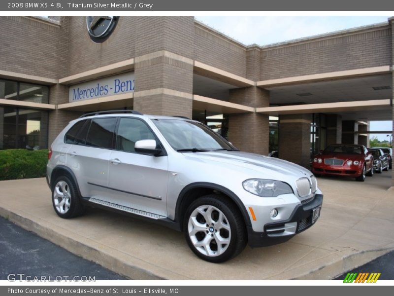 Titanium Silver Metallic / Grey 2008 BMW X5 4.8i