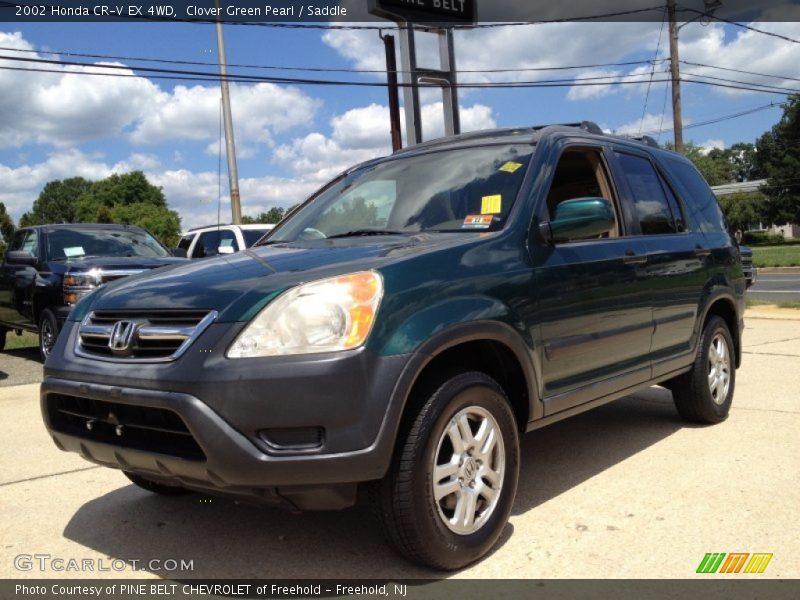 Clover Green Pearl / Saddle 2002 Honda CR-V EX 4WD