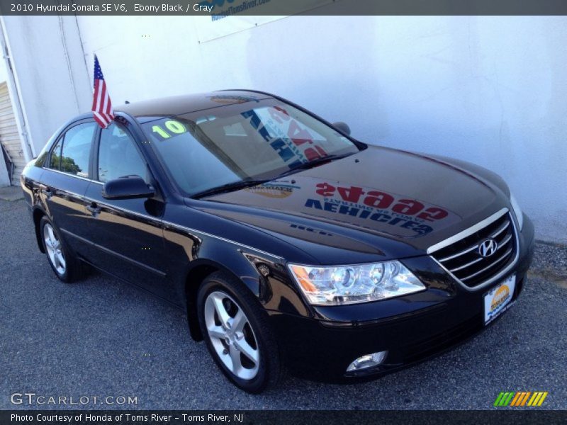 Ebony Black / Gray 2010 Hyundai Sonata SE V6