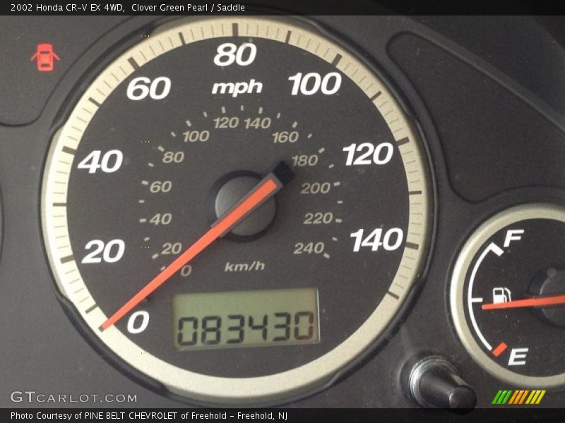 Clover Green Pearl / Saddle 2002 Honda CR-V EX 4WD