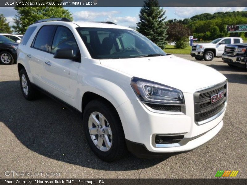 Summit White / Ebony 2014 GMC Acadia SLE AWD