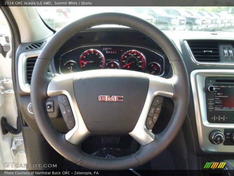 Summit White / Ebony 2014 GMC Acadia SLE AWD