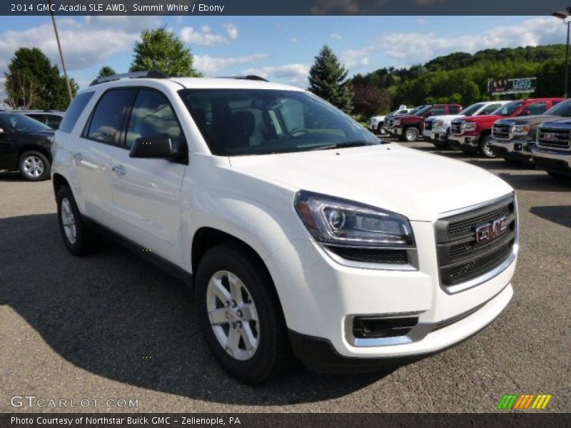 Summit White / Ebony 2014 GMC Acadia SLE AWD
