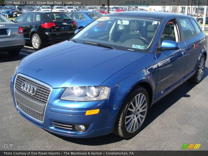 Ocean Blue Pearl / Light Grey 2006 Audi A3 2.0T