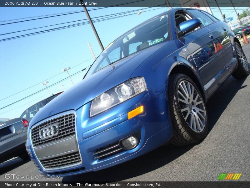 Ocean Blue Pearl / Light Grey 2006 Audi A3 2.0T