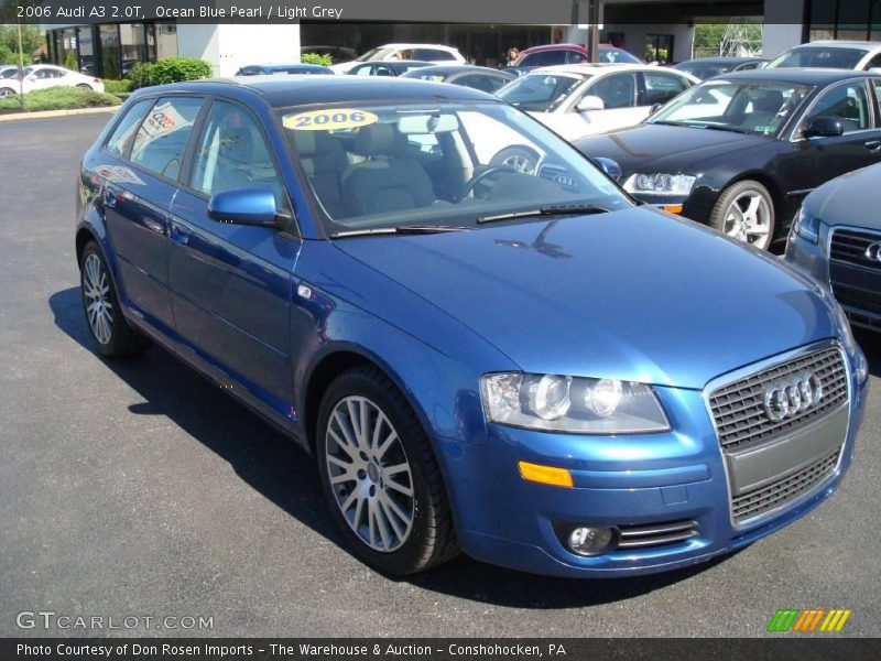 Ocean Blue Pearl / Light Grey 2006 Audi A3 2.0T