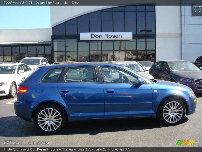 Ocean Blue Pearl / Light Grey 2006 Audi A3 2.0T
