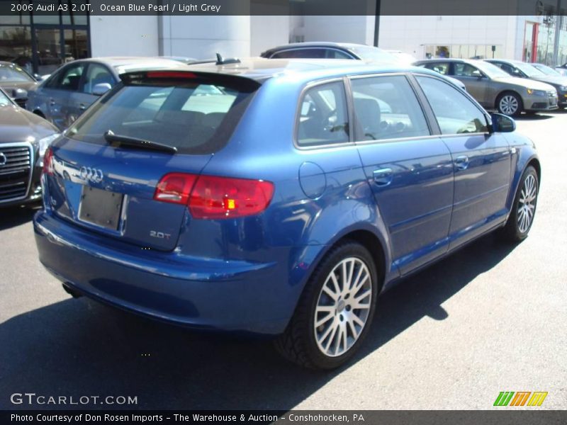 Ocean Blue Pearl / Light Grey 2006 Audi A3 2.0T