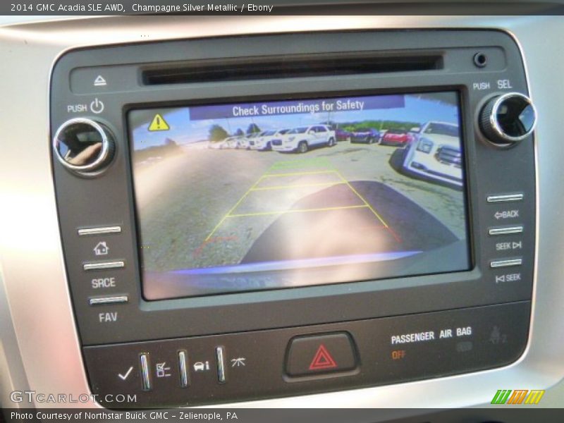 Champagne Silver Metallic / Ebony 2014 GMC Acadia SLE AWD