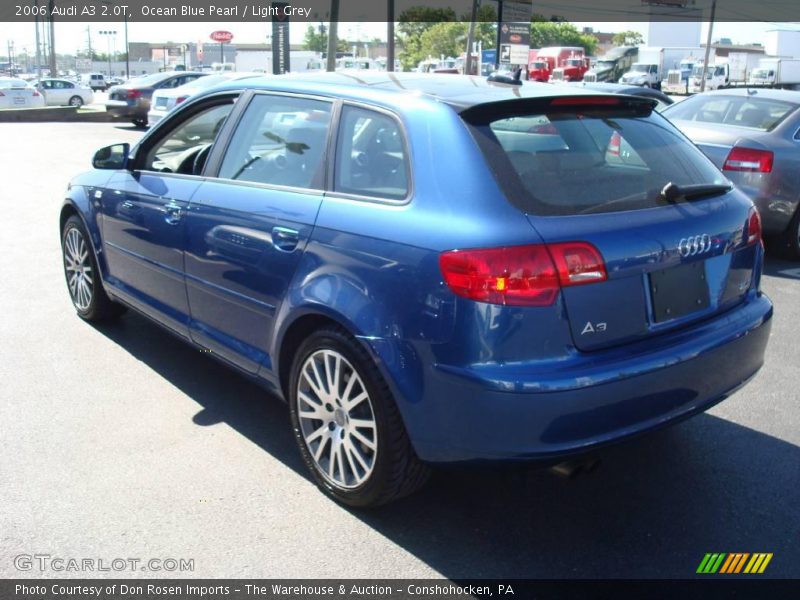 Ocean Blue Pearl / Light Grey 2006 Audi A3 2.0T