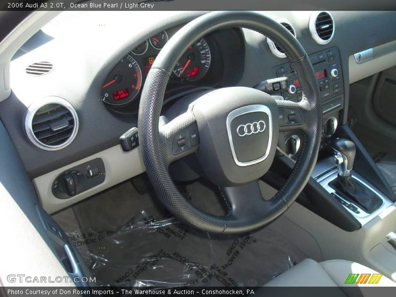 Ocean Blue Pearl / Light Grey 2006 Audi A3 2.0T