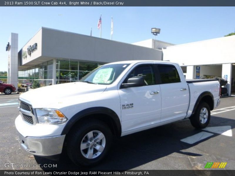 Bright White / Black/Diesel Gray 2013 Ram 1500 SLT Crew Cab 4x4