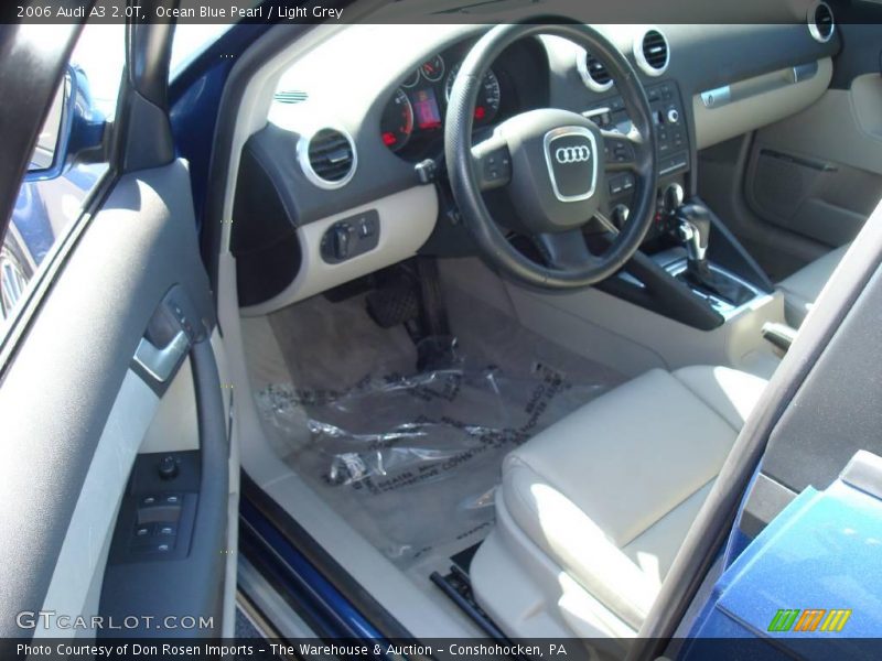 Ocean Blue Pearl / Light Grey 2006 Audi A3 2.0T