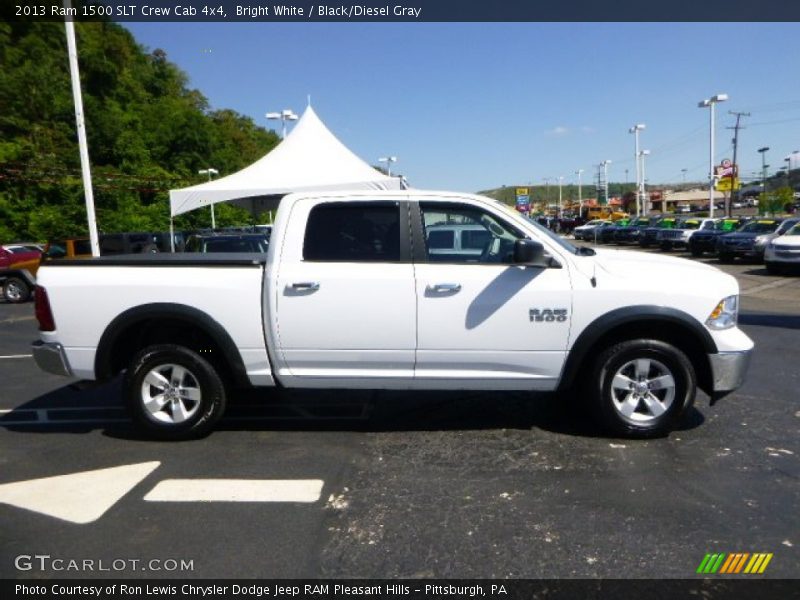 Bright White / Black/Diesel Gray 2013 Ram 1500 SLT Crew Cab 4x4