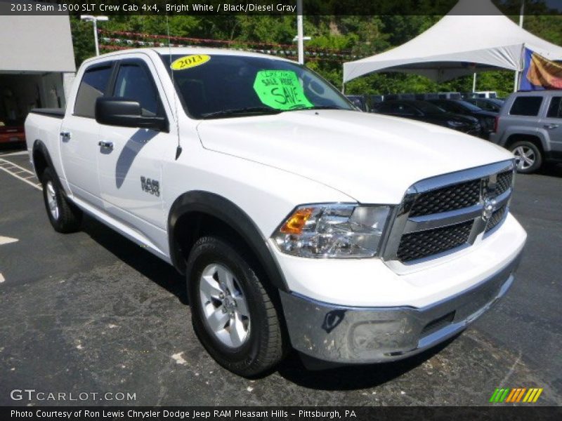 Bright White / Black/Diesel Gray 2013 Ram 1500 SLT Crew Cab 4x4