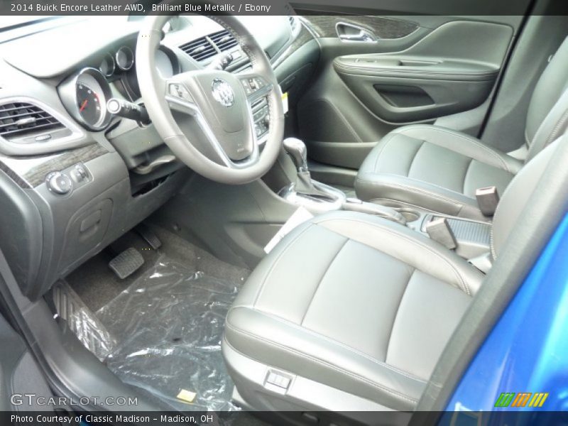 Brilliant Blue Metallic / Ebony 2014 Buick Encore Leather AWD