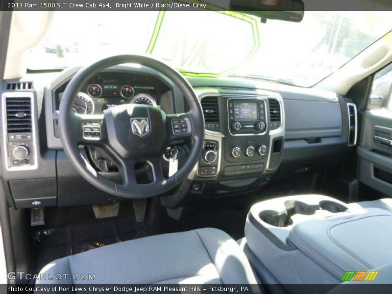 Bright White / Black/Diesel Gray 2013 Ram 1500 SLT Crew Cab 4x4