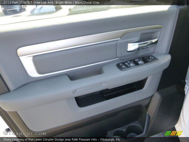 Bright White / Black/Diesel Gray 2013 Ram 1500 SLT Crew Cab 4x4