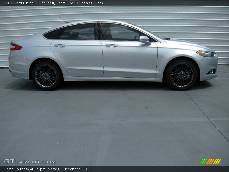 Ingot Silver / Charcoal Black 2014 Ford Fusion SE EcoBoost