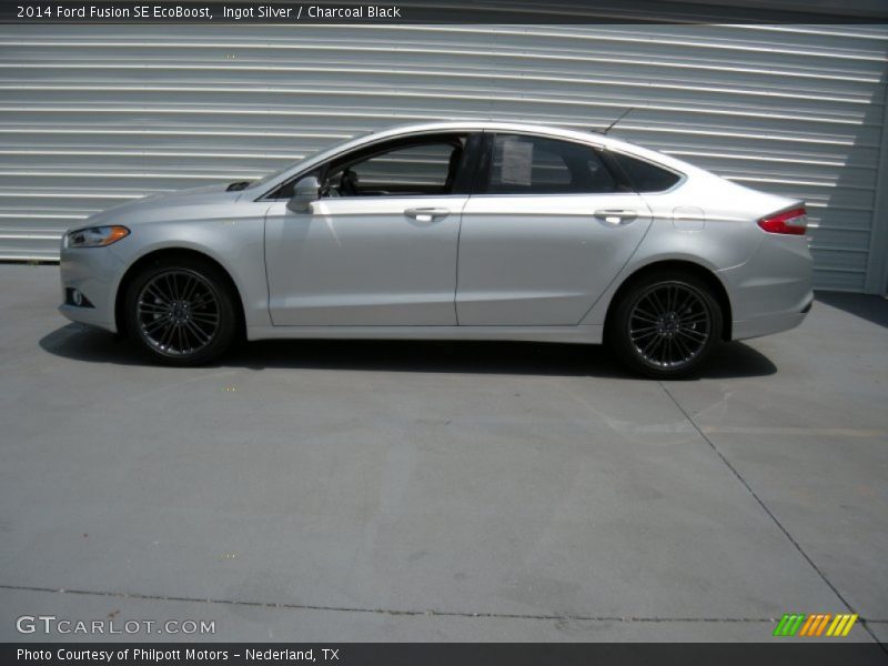 Ingot Silver / Charcoal Black 2014 Ford Fusion SE EcoBoost
