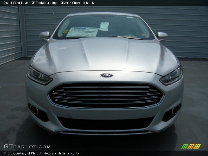 Ingot Silver / Charcoal Black 2014 Ford Fusion SE EcoBoost