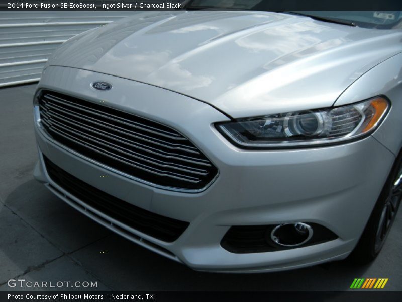 Ingot Silver / Charcoal Black 2014 Ford Fusion SE EcoBoost