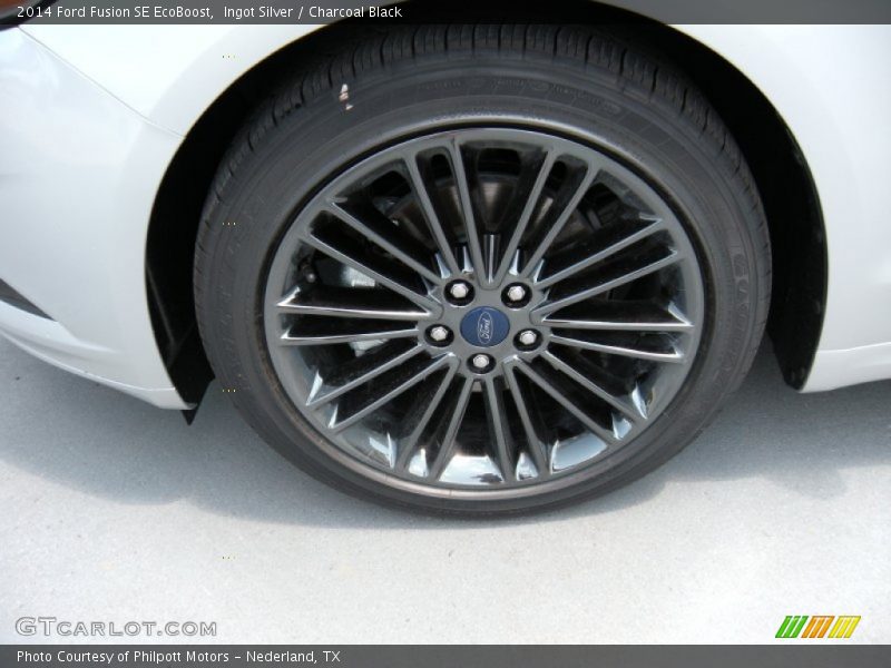 Ingot Silver / Charcoal Black 2014 Ford Fusion SE EcoBoost