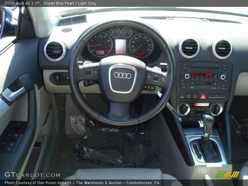 Ocean Blue Pearl / Light Grey 2006 Audi A3 2.0T