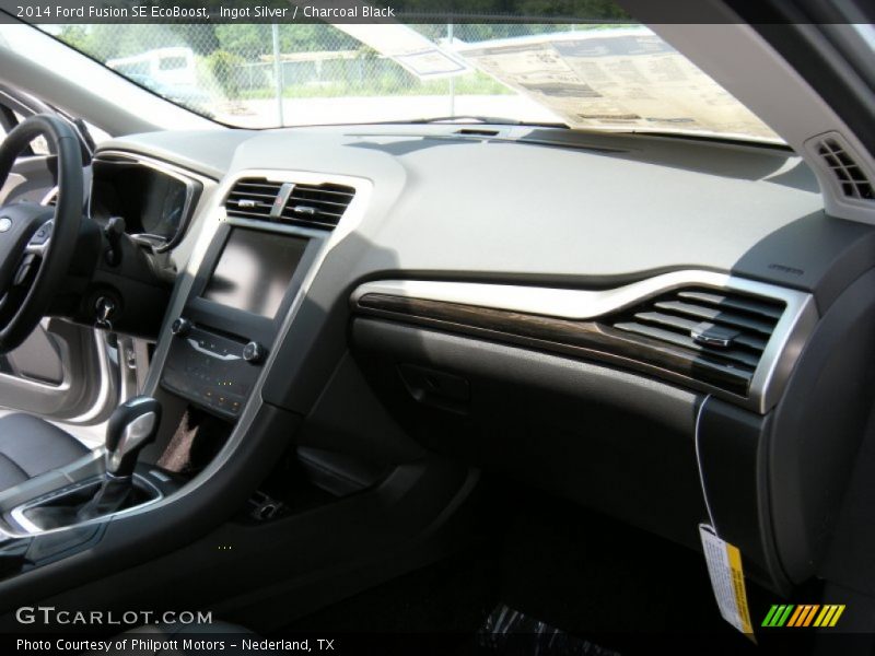 Ingot Silver / Charcoal Black 2014 Ford Fusion SE EcoBoost