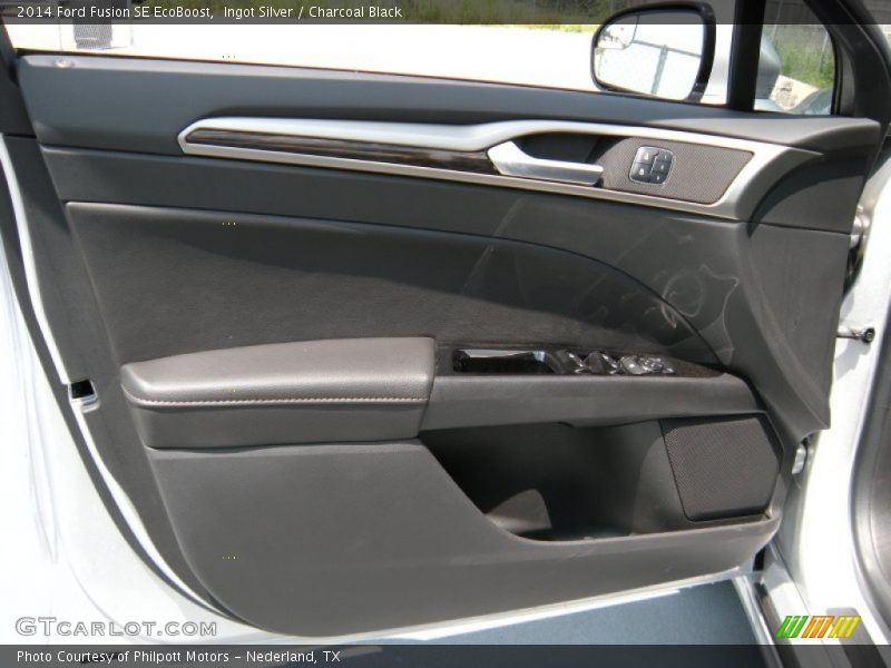 Ingot Silver / Charcoal Black 2014 Ford Fusion SE EcoBoost