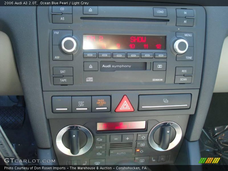 Ocean Blue Pearl / Light Grey 2006 Audi A3 2.0T