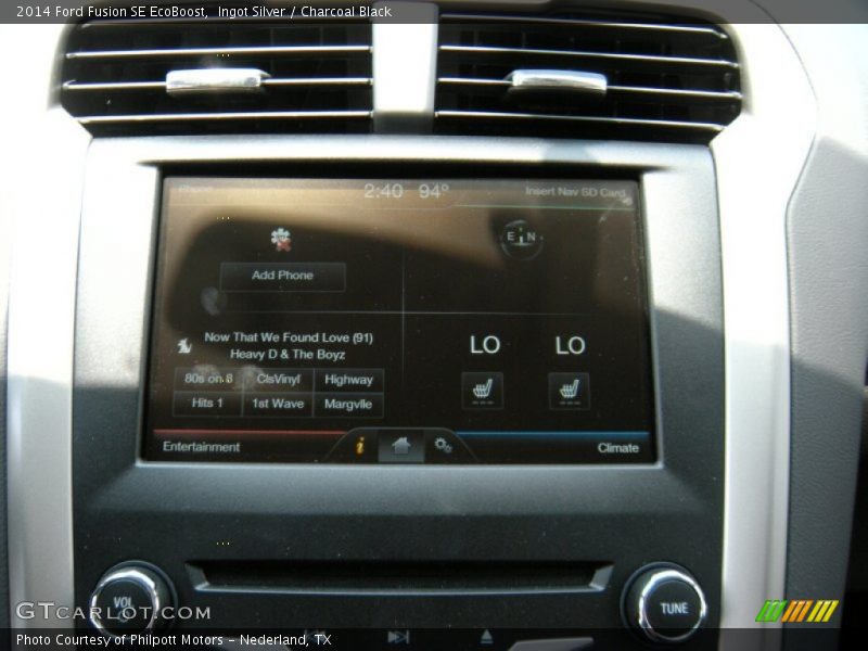 Ingot Silver / Charcoal Black 2014 Ford Fusion SE EcoBoost