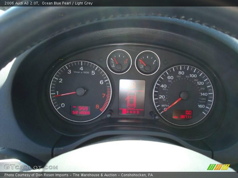 Ocean Blue Pearl / Light Grey 2006 Audi A3 2.0T