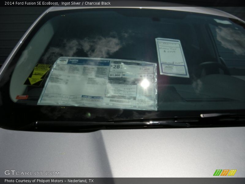 Ingot Silver / Charcoal Black 2014 Ford Fusion SE EcoBoost