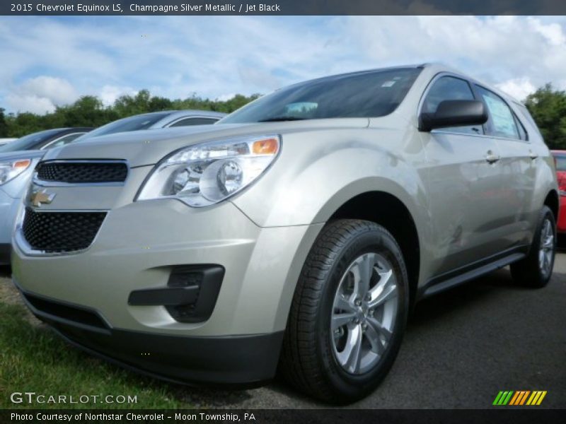Champagne Silver Metallic / Jet Black 2015 Chevrolet Equinox LS