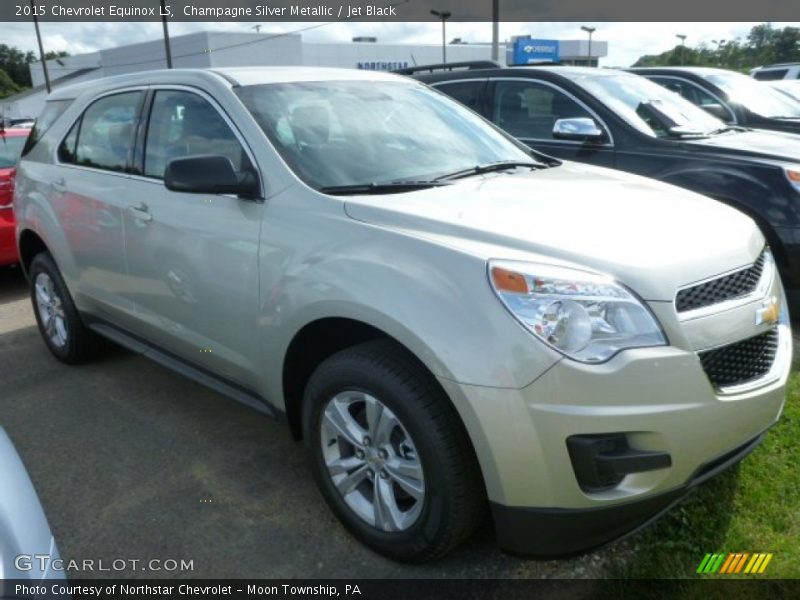 Champagne Silver Metallic / Jet Black 2015 Chevrolet Equinox LS