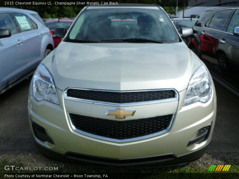 Champagne Silver Metallic / Jet Black 2015 Chevrolet Equinox LS