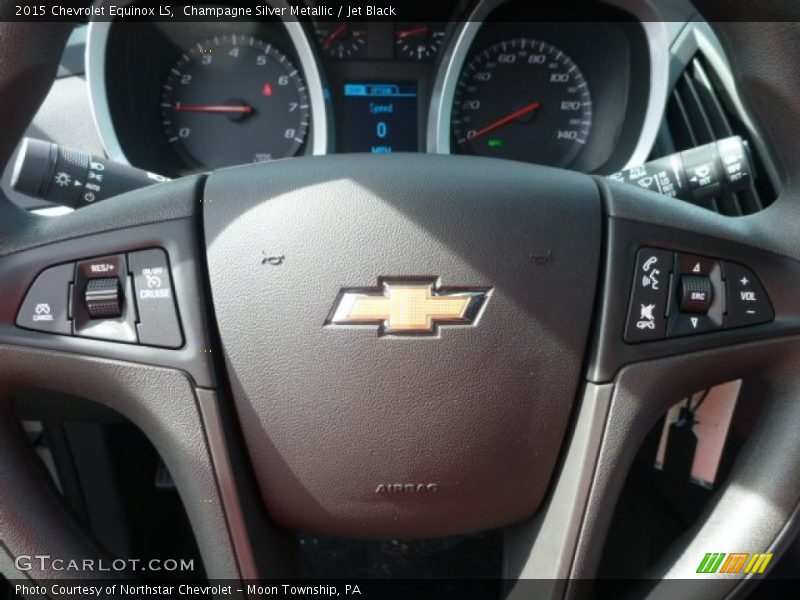 Champagne Silver Metallic / Jet Black 2015 Chevrolet Equinox LS