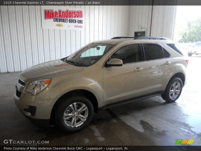 Champagne Silver Metallic / Jet Black 2015 Chevrolet Equinox LT