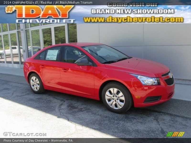 Red Hot / Jet Black/Medium Titanium 2014 Chevrolet Cruze LS