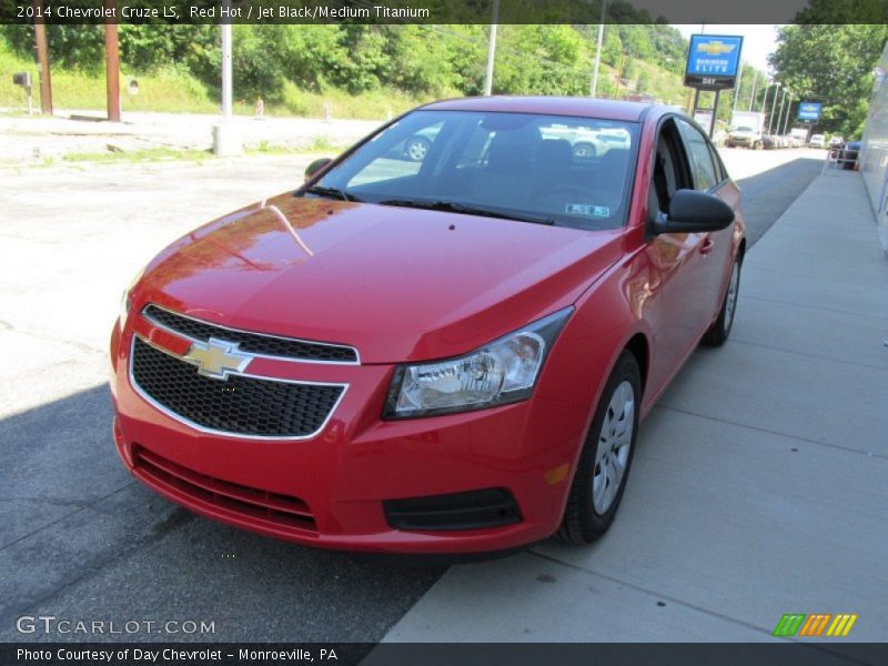 Red Hot / Jet Black/Medium Titanium 2014 Chevrolet Cruze LS
