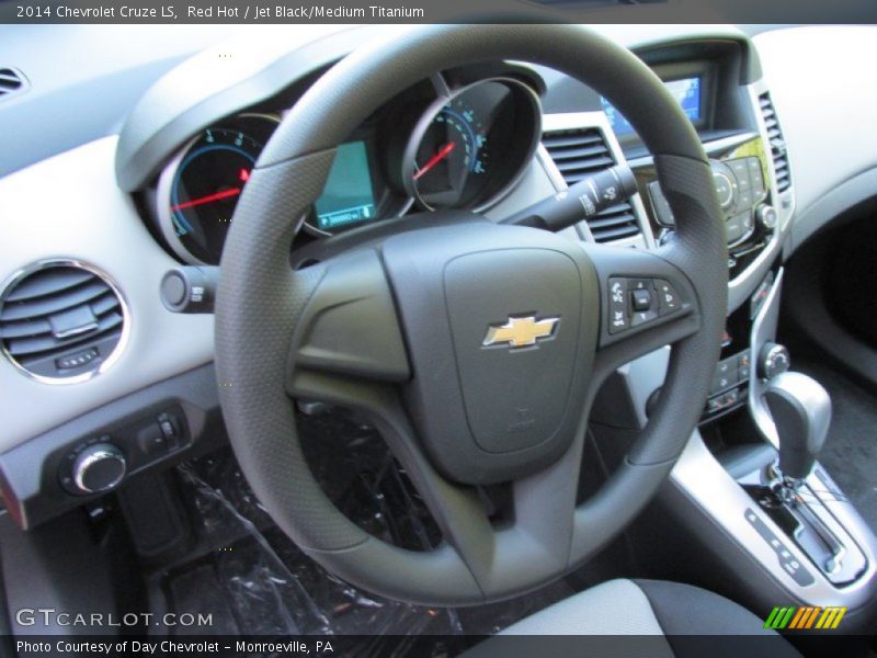 Red Hot / Jet Black/Medium Titanium 2014 Chevrolet Cruze LS