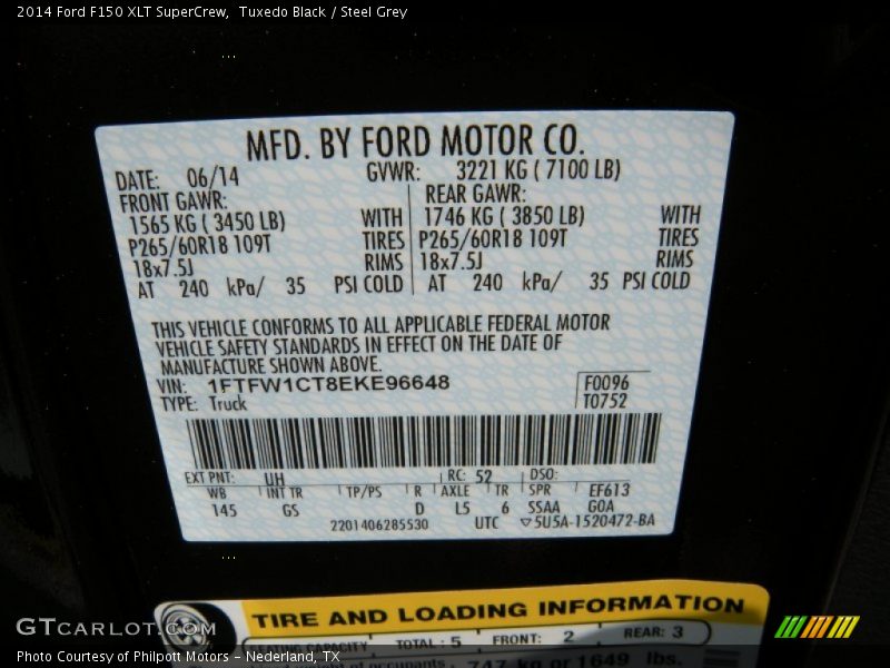 Tuxedo Black / Steel Grey 2014 Ford F150 XLT SuperCrew