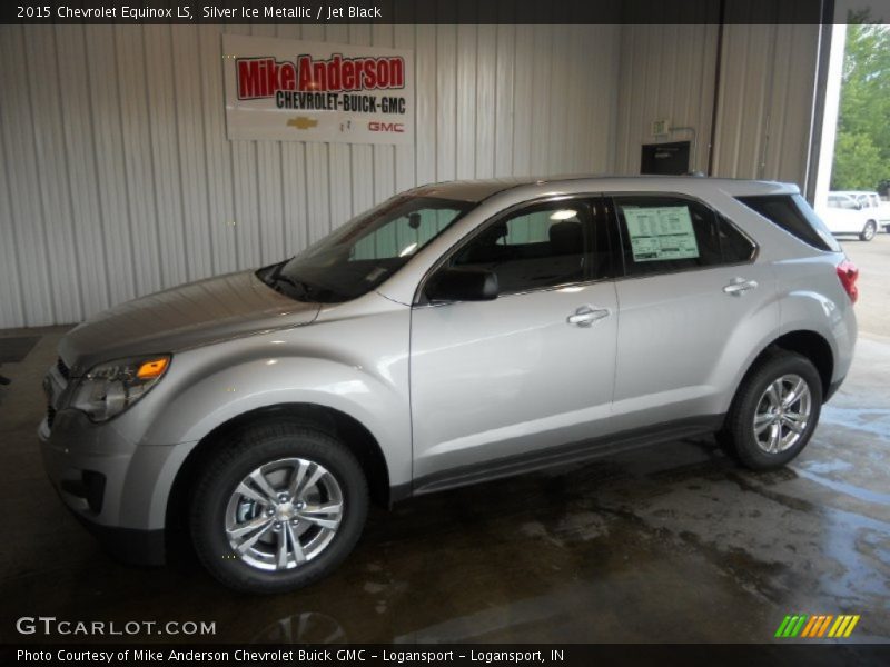 Silver Ice Metallic / Jet Black 2015 Chevrolet Equinox LS