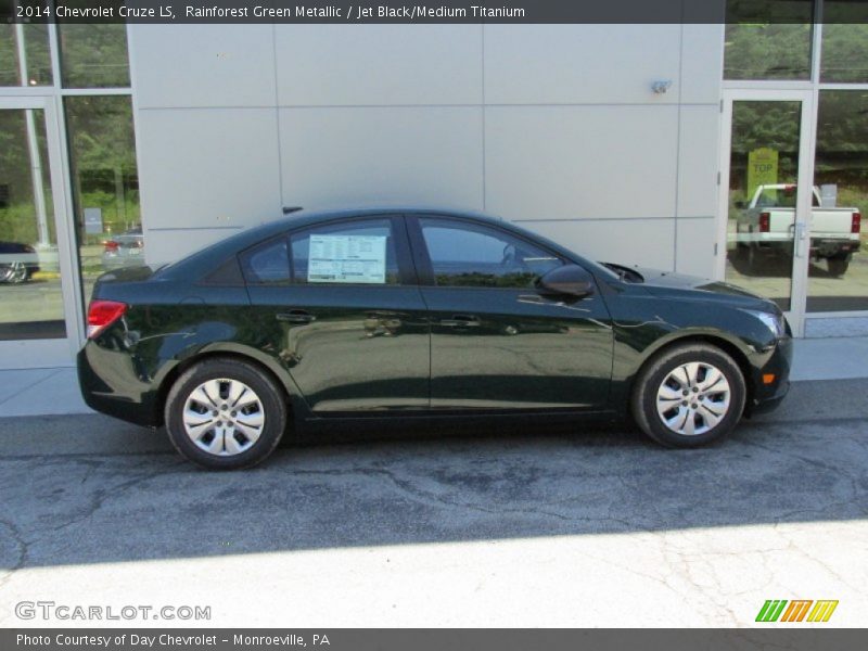 Rainforest Green Metallic / Jet Black/Medium Titanium 2014 Chevrolet Cruze LS