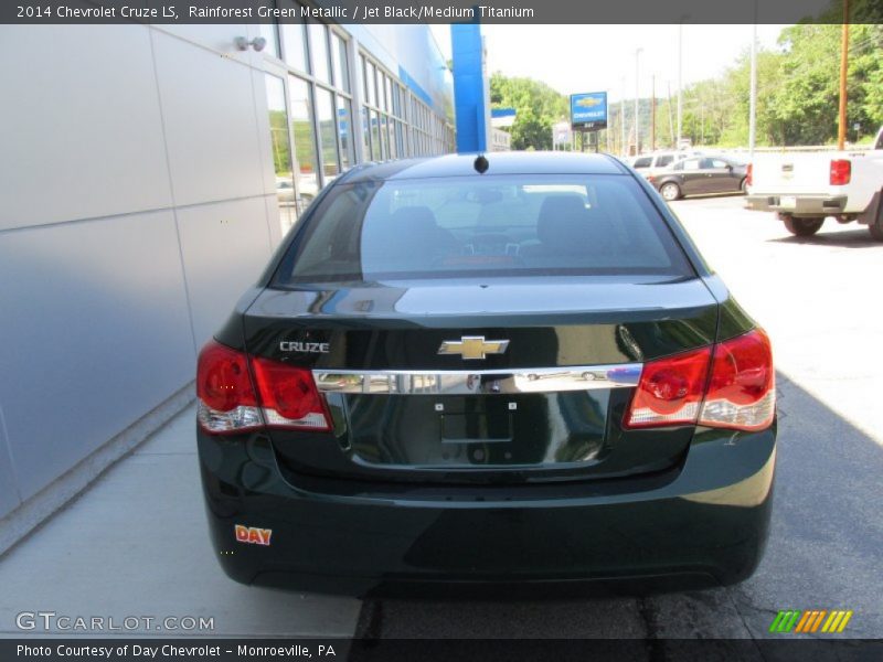 Rainforest Green Metallic / Jet Black/Medium Titanium 2014 Chevrolet Cruze LS
